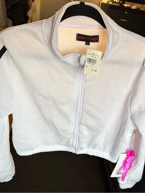White Kids Zip-Front Jacket